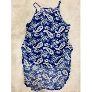 3/$15 Charlotte Russe Blue Paisley Tank Top